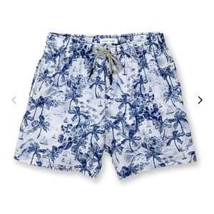 Brand new vintage summer men blue swim trunk quick dry volley short size L